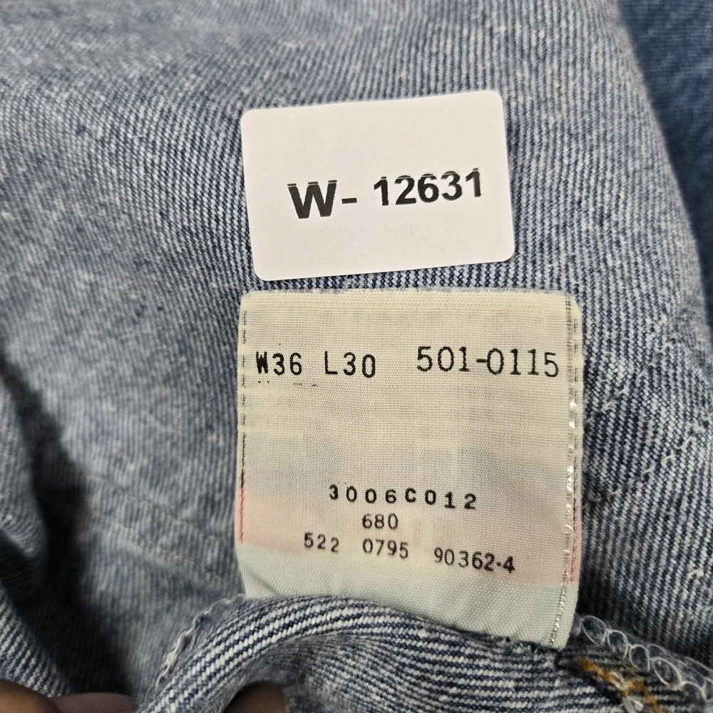 VINTAGE Levi's 501 Men Jeans 36X30 Blue Denim Original Fit Straight Leg USA READ